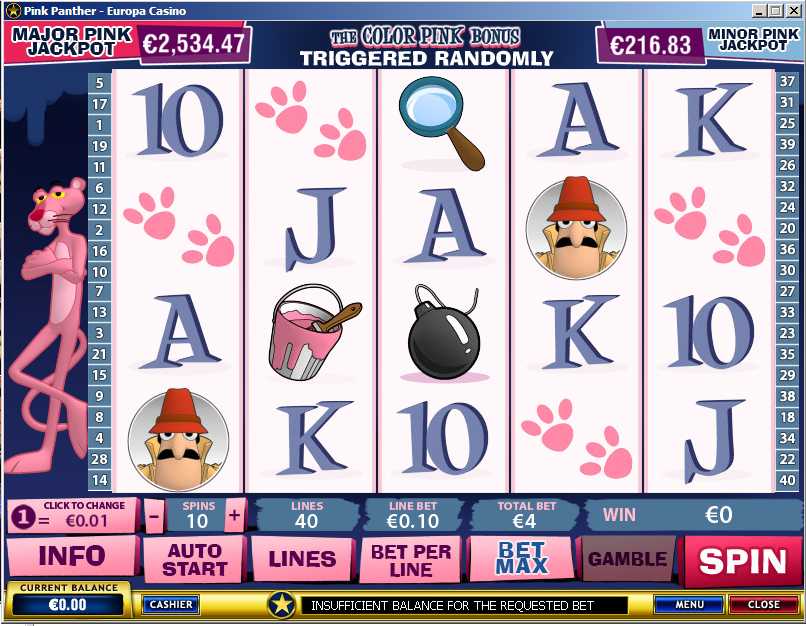 Pink Panther Online Slot Machine