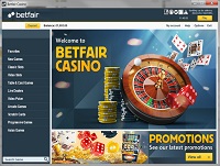 BetFair Casino Lobby Screenshot