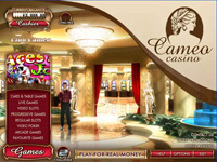 Cameo Casino Lobby Screenshot